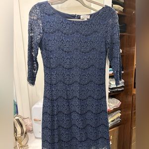 Navy boat neck dress